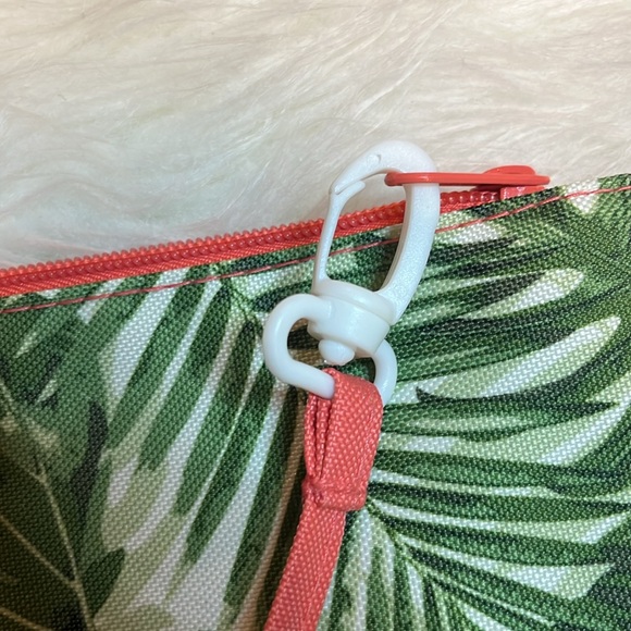 3/$25 Tropical print cosmetic pouch with strap - Picture 5 of 5
